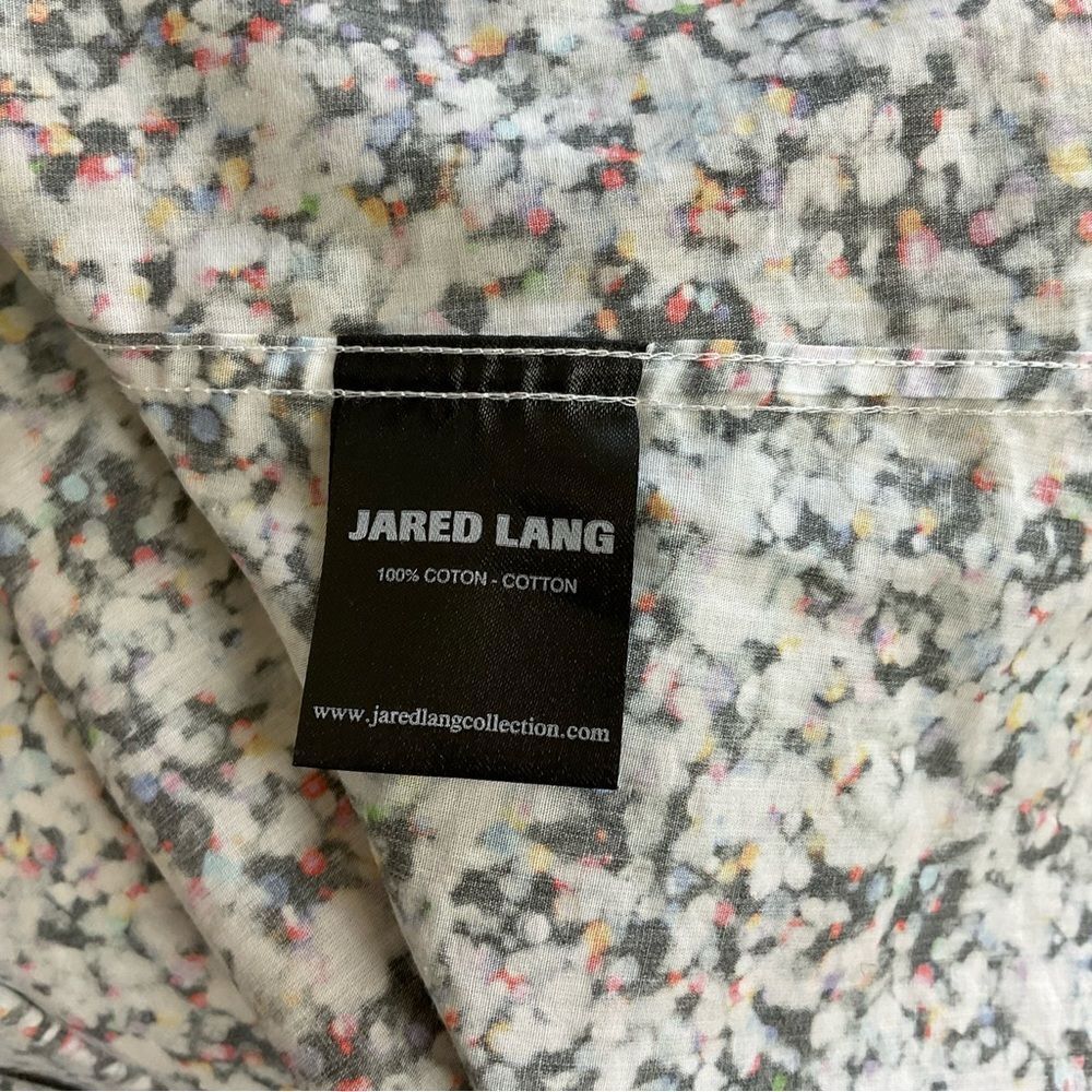 Jared Lang Colorful Print Black Folded Cuff Long … - image 7